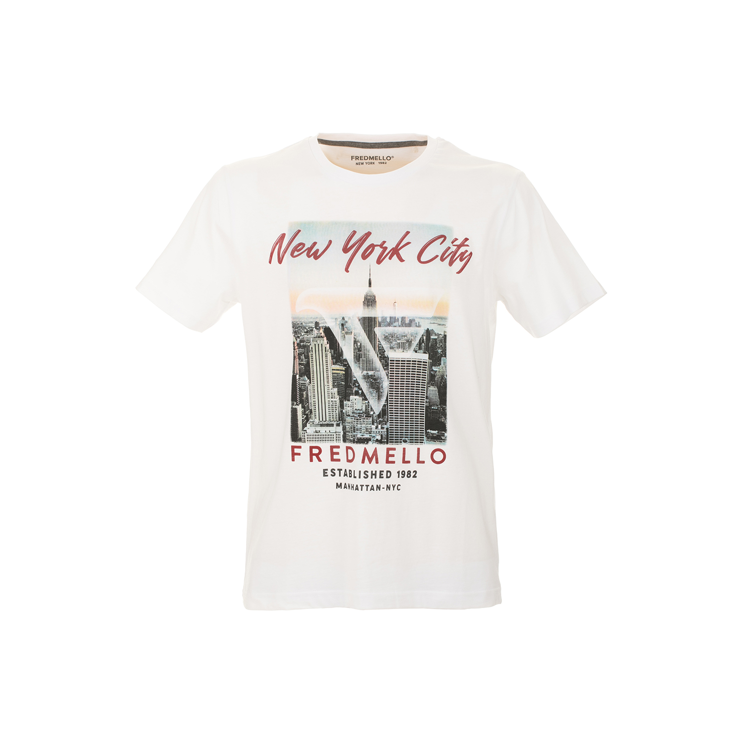 T-shirt girocollo a maniche corte