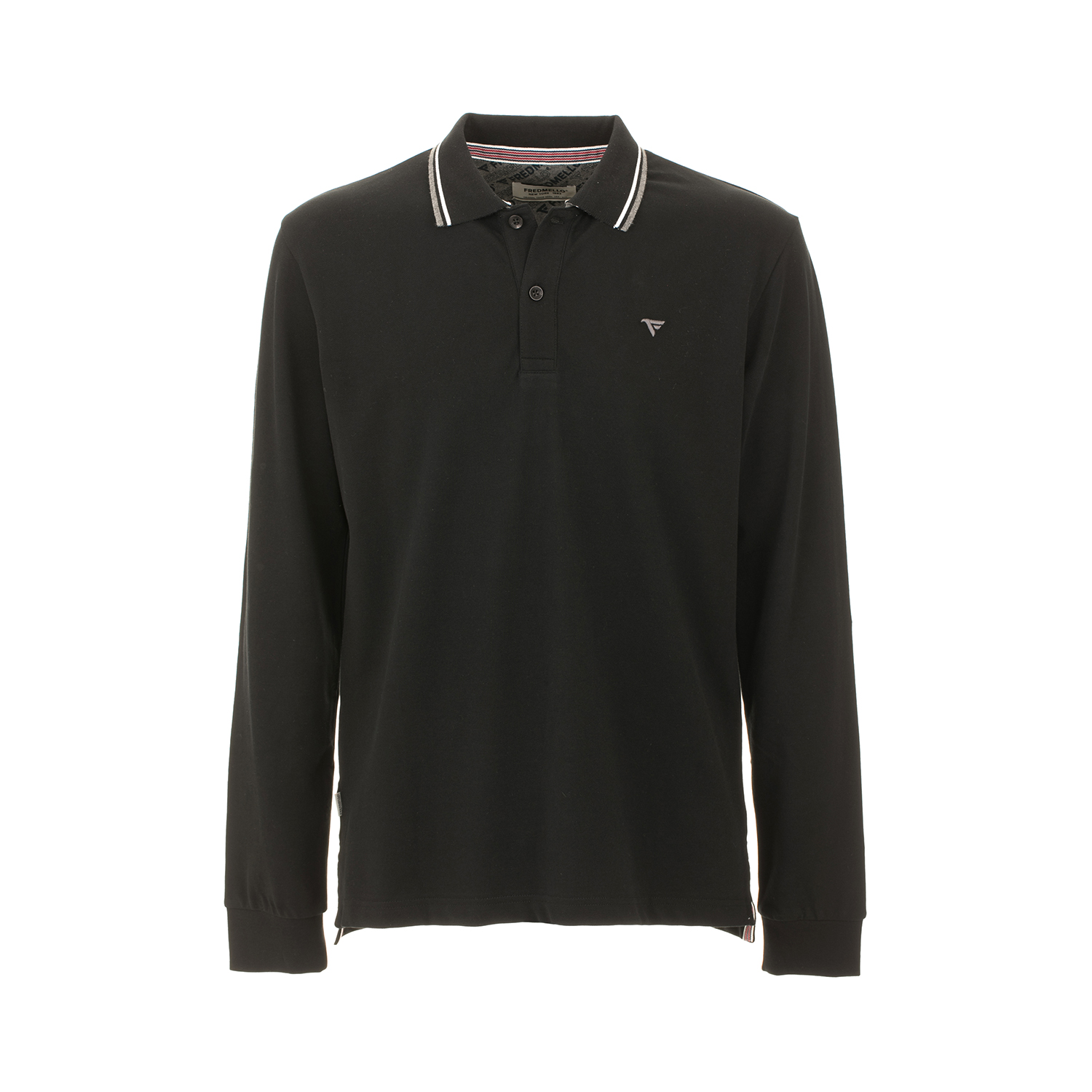 Polo in piquet stretch a manica lunga