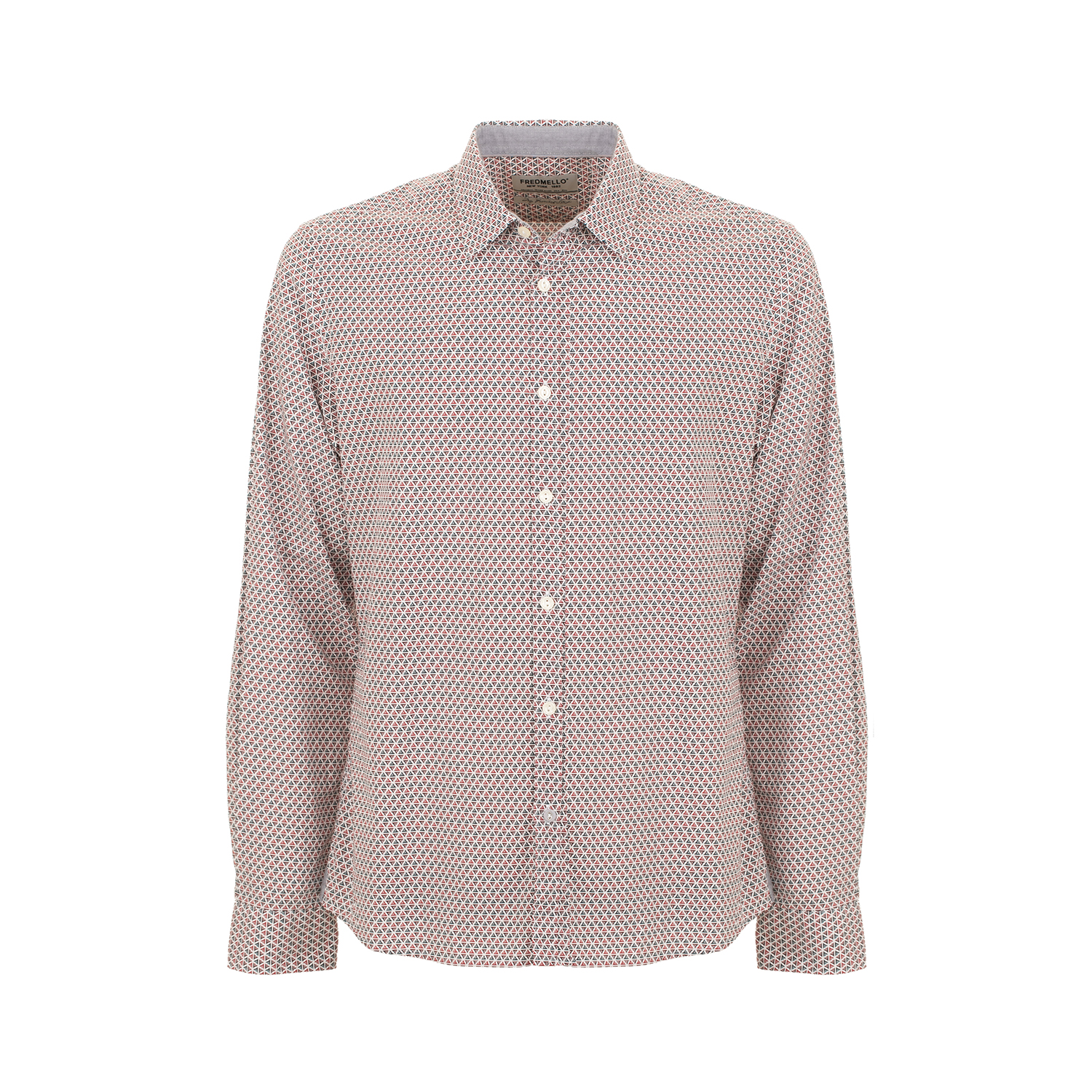 Camicia in popeline con Logo stampato all over