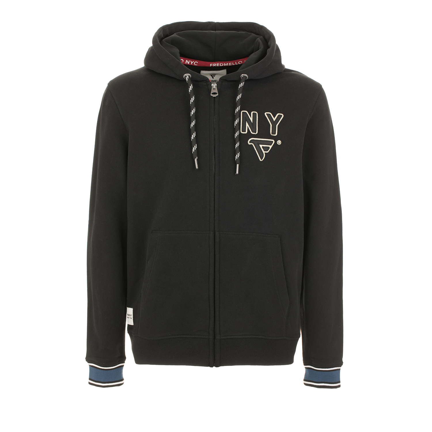 Felpa full zip con cappuccio