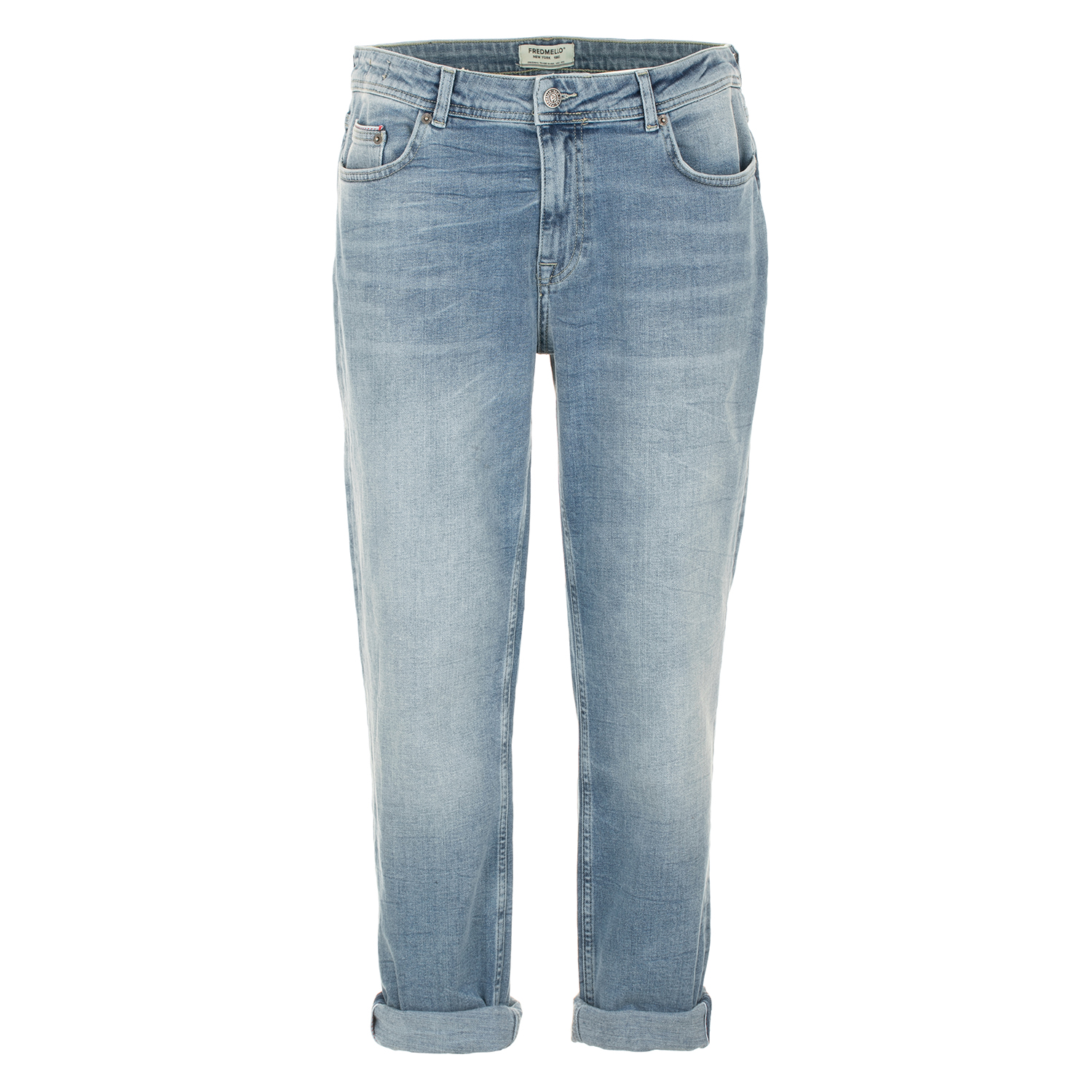 Pantalone in denim leggermente elasticizzato
