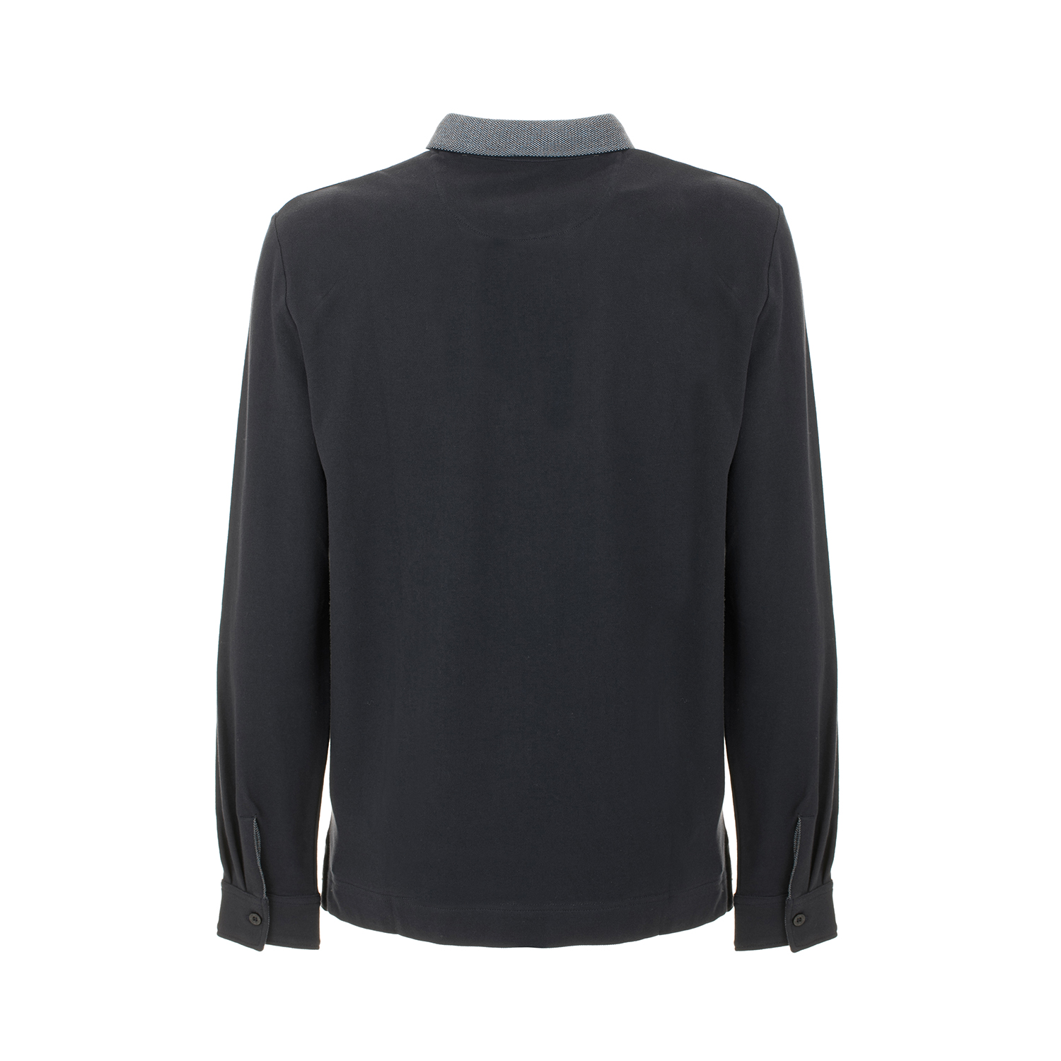 Polo in piquet a manica lunga con Logo ricamato a petto