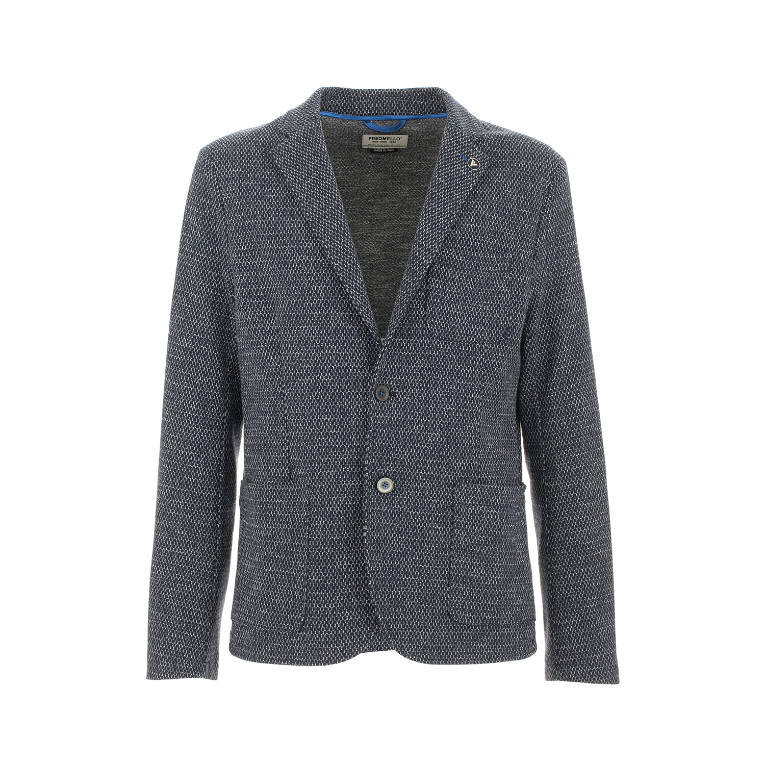 Giacca monopetto sfoderata microfantasia