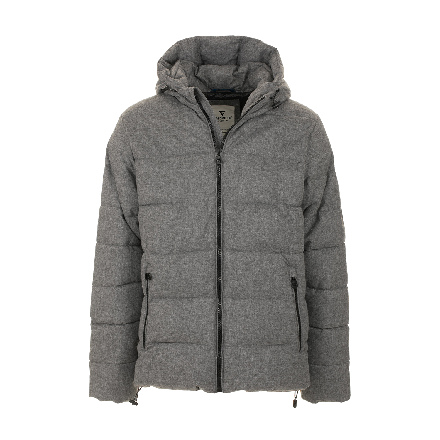 Piumino in tessuto spigato effetto lana