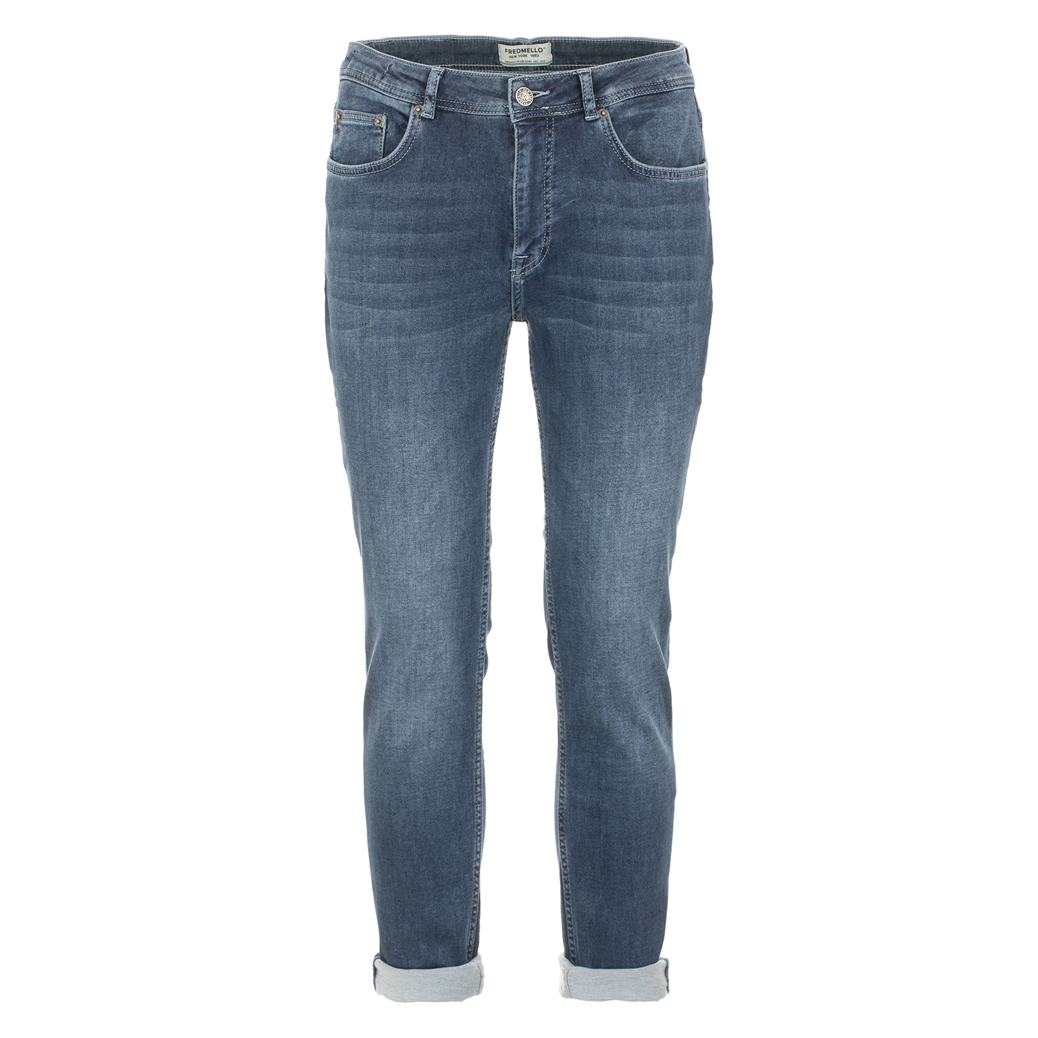 Pantalone in felpa effetto denim