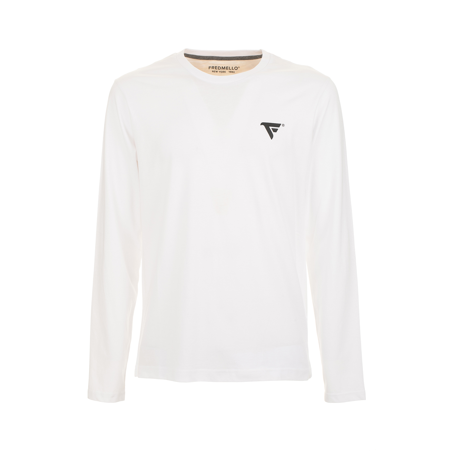 T-shirt girocollo a maniche lunghe