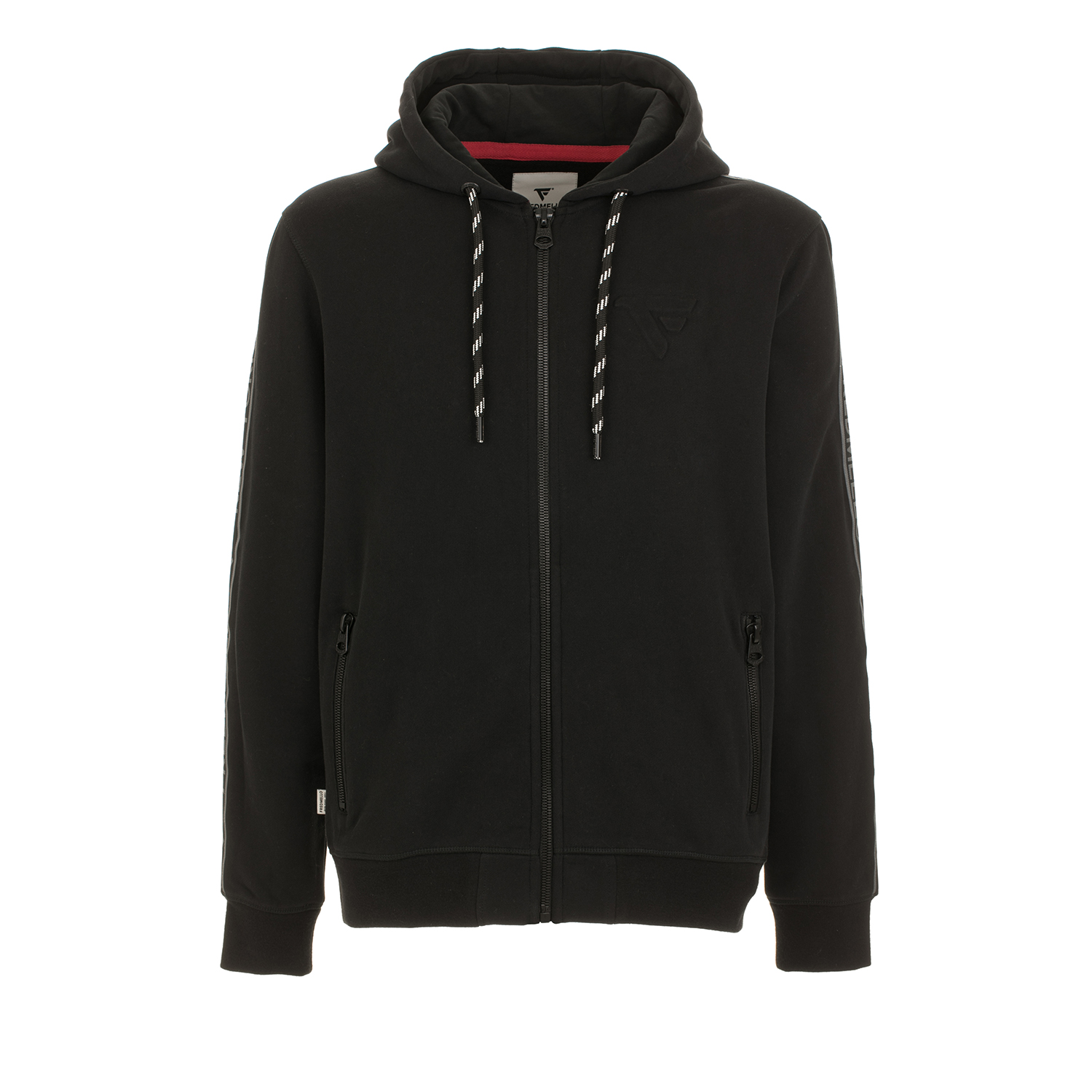 Felpa full zip con cappuccio