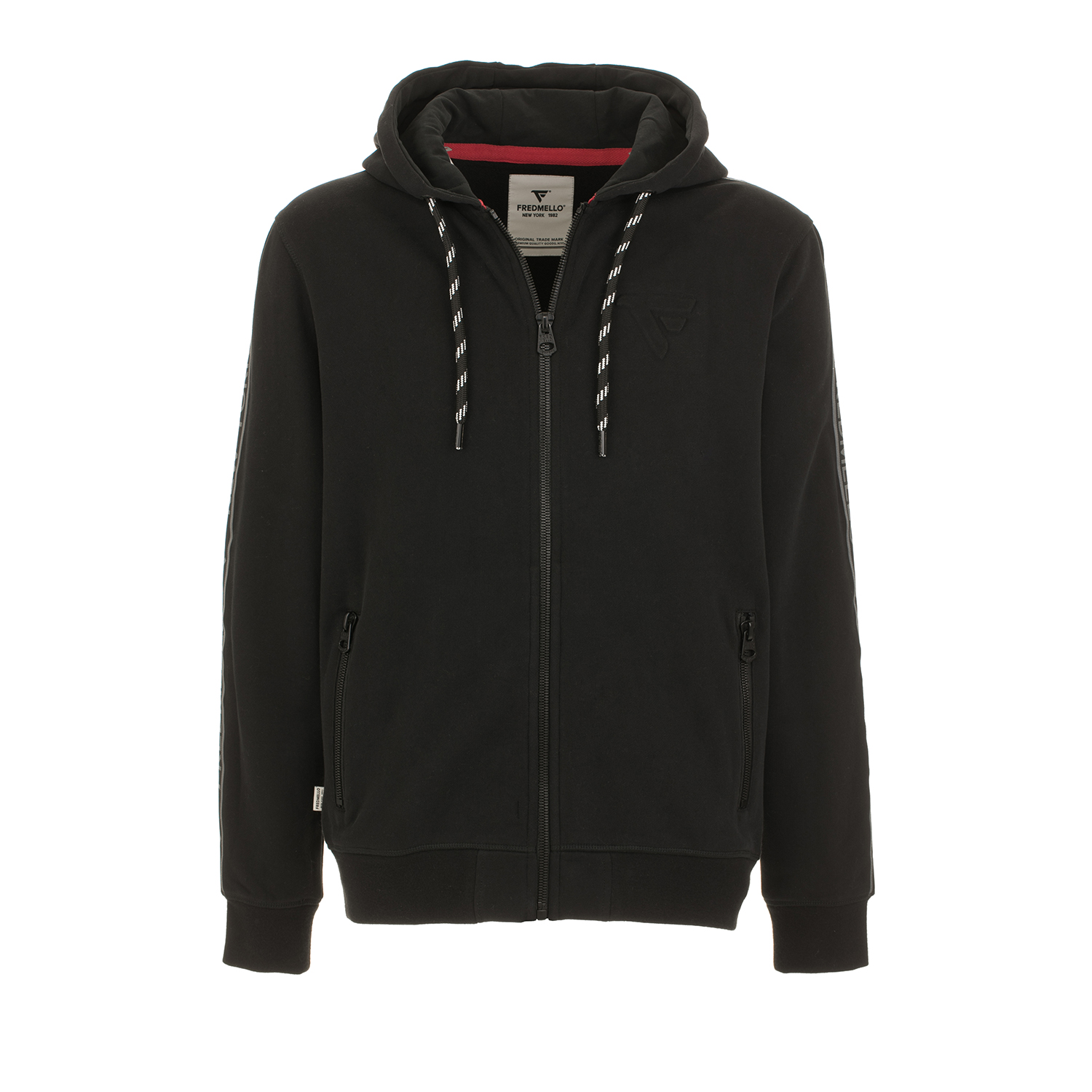 Felpa full zip con cappuccio