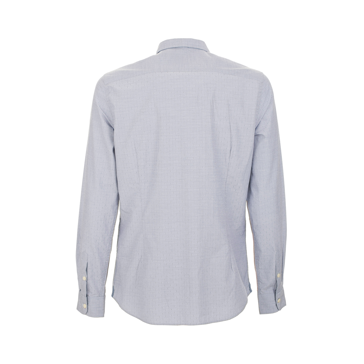 Camicia in filafil con motivo jacquard