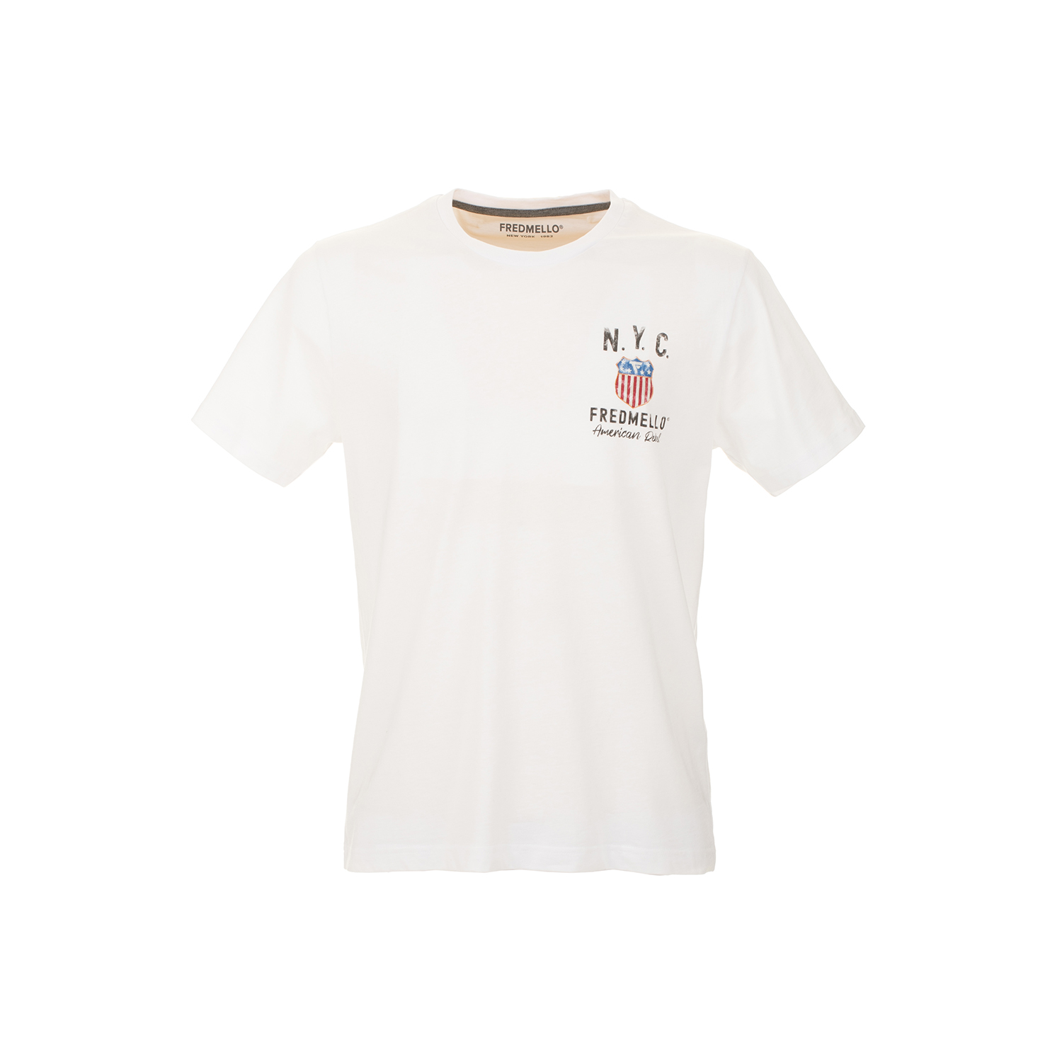 T-shirt girocollo a maniche corte