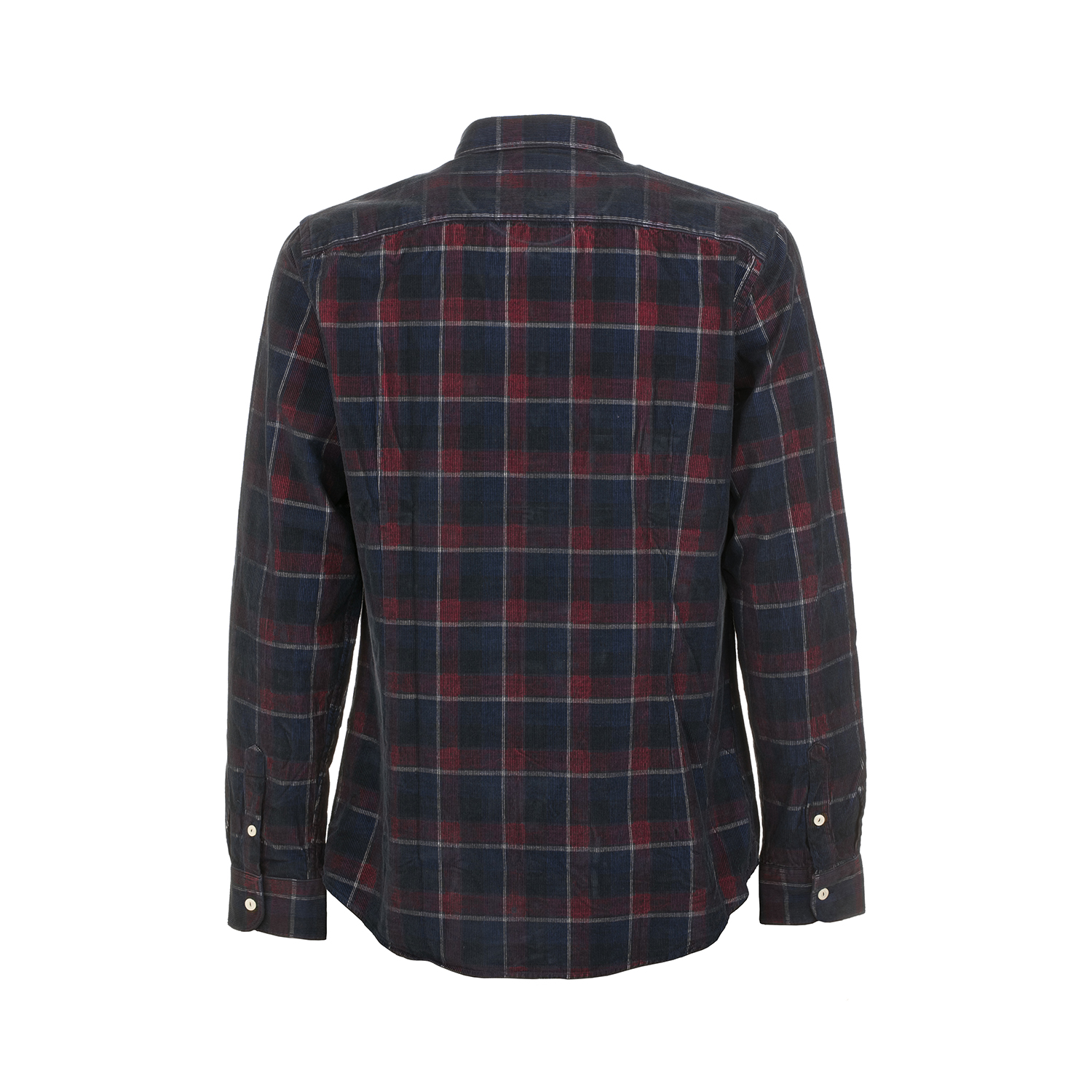 Camicia in velluto a coste con motivo a quadri