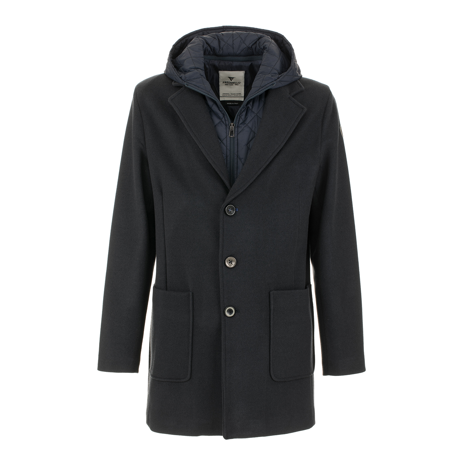 Cappotto in panno foderato