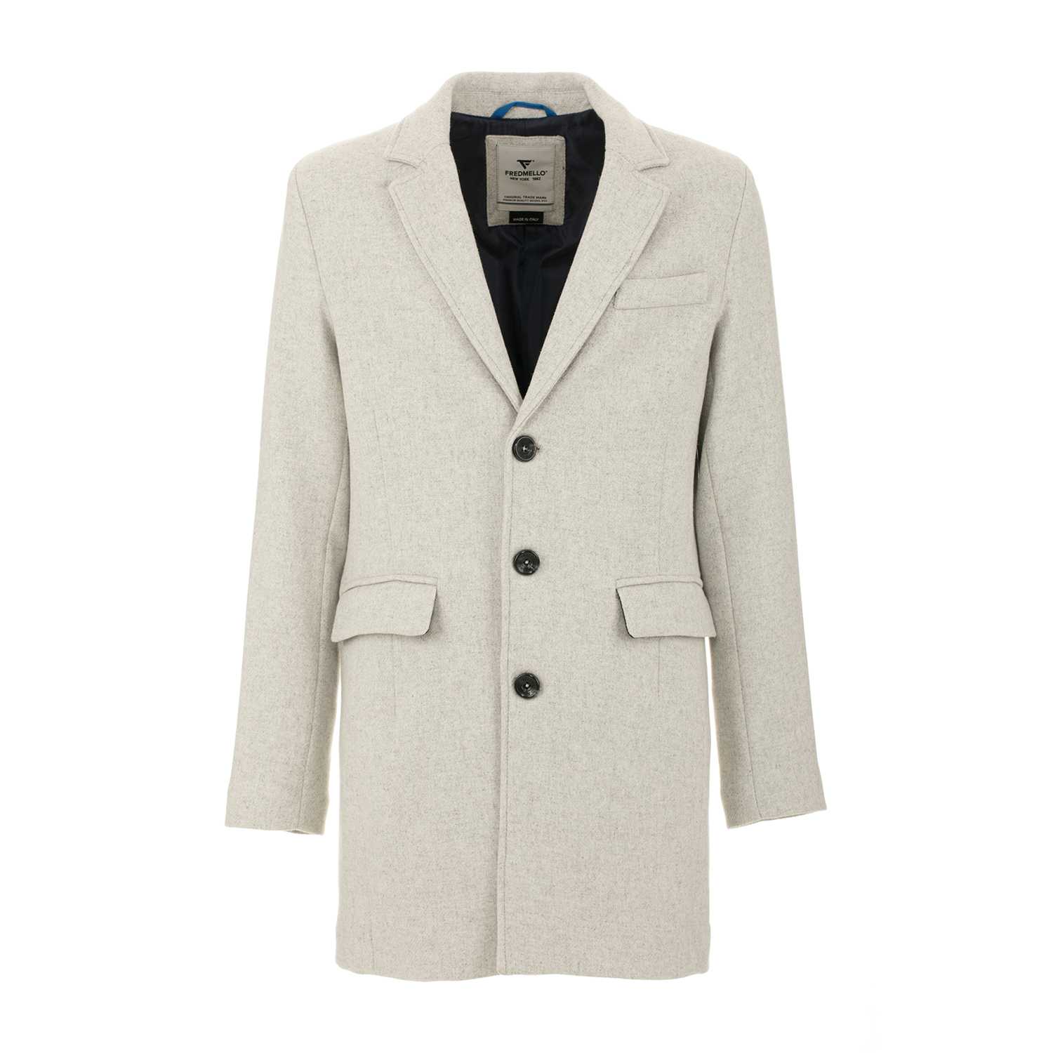 Cappotto in panno diagonale