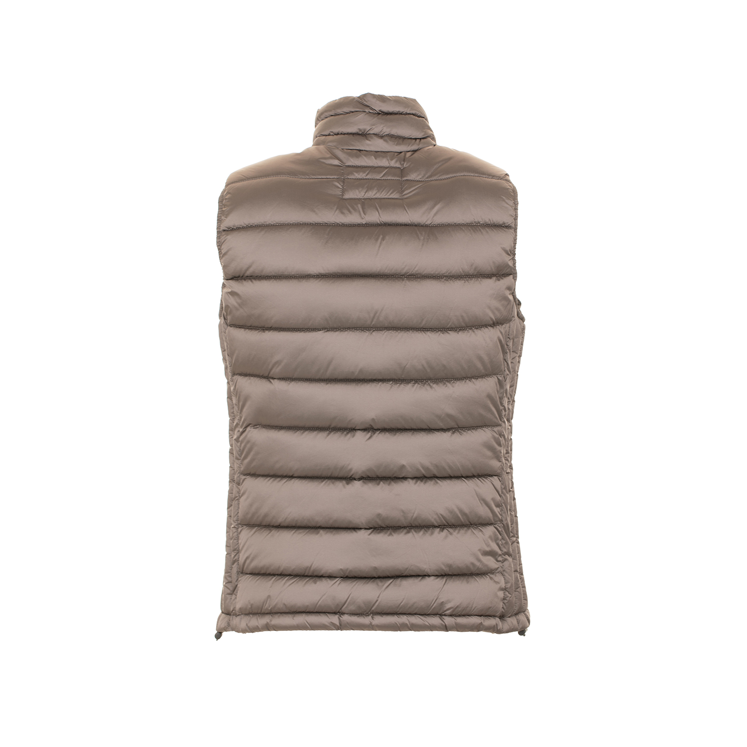 Piumino smanicato in nylon cangiante