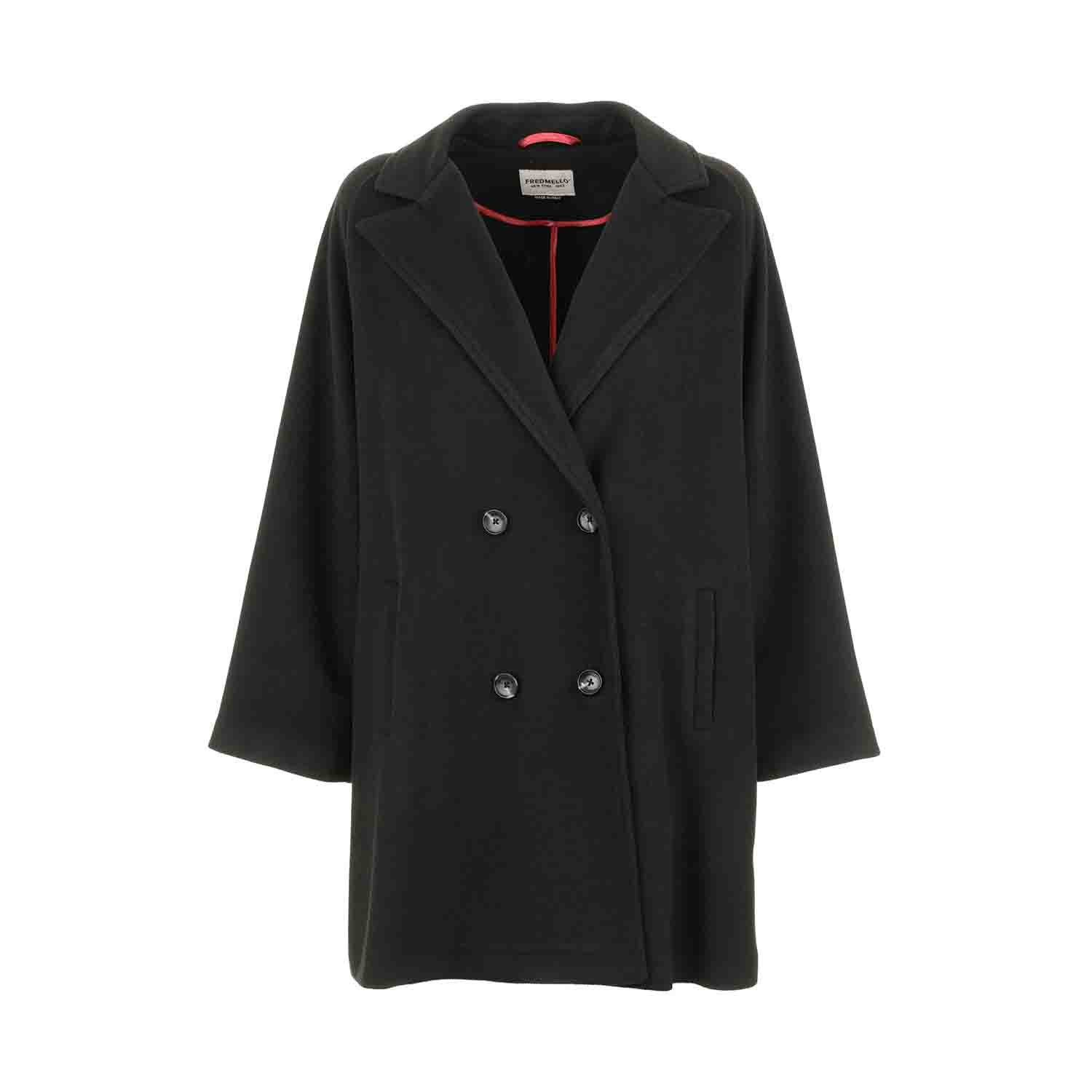 Cappotto doppiopetto sfoderato in panno