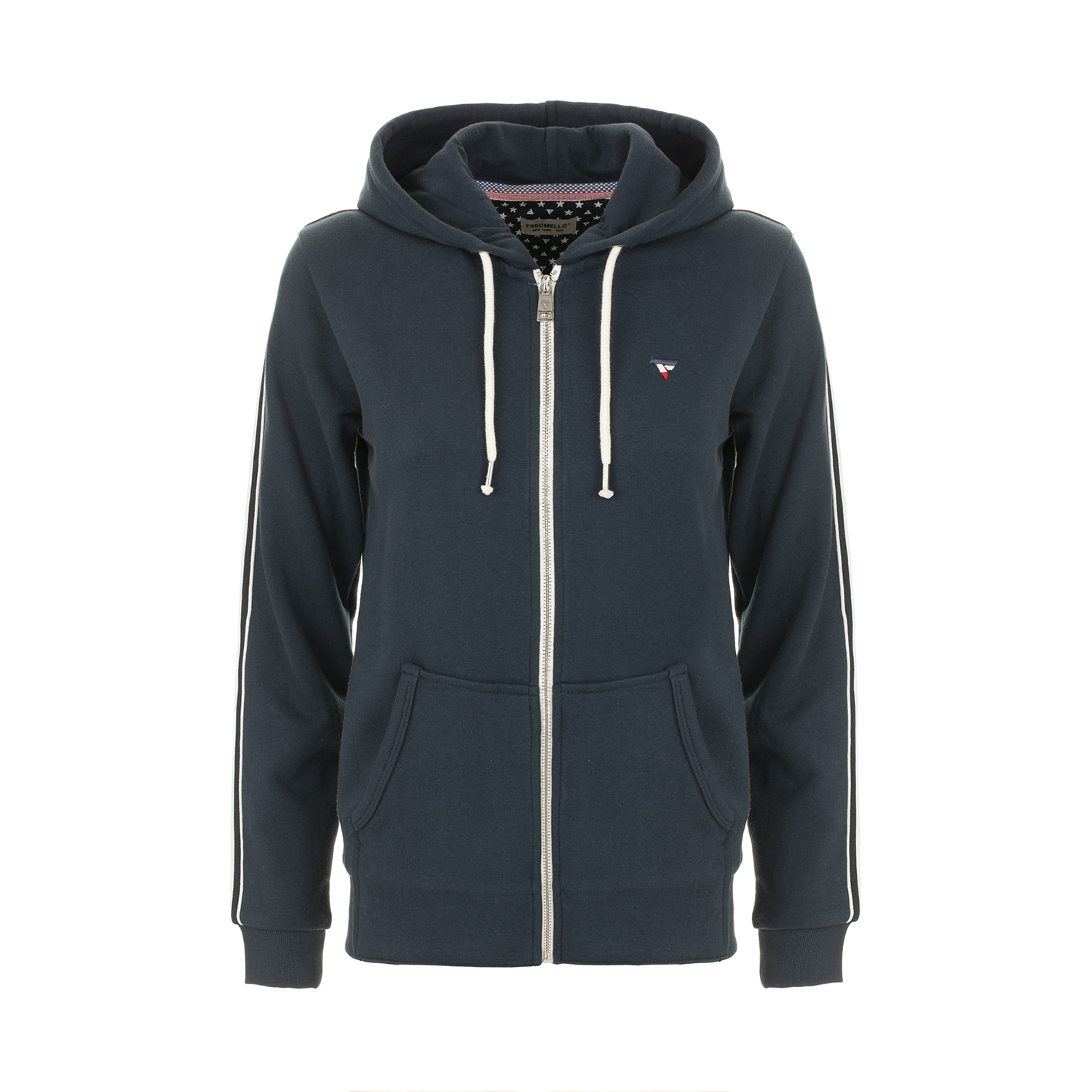 Felpa full zip con cappuccio