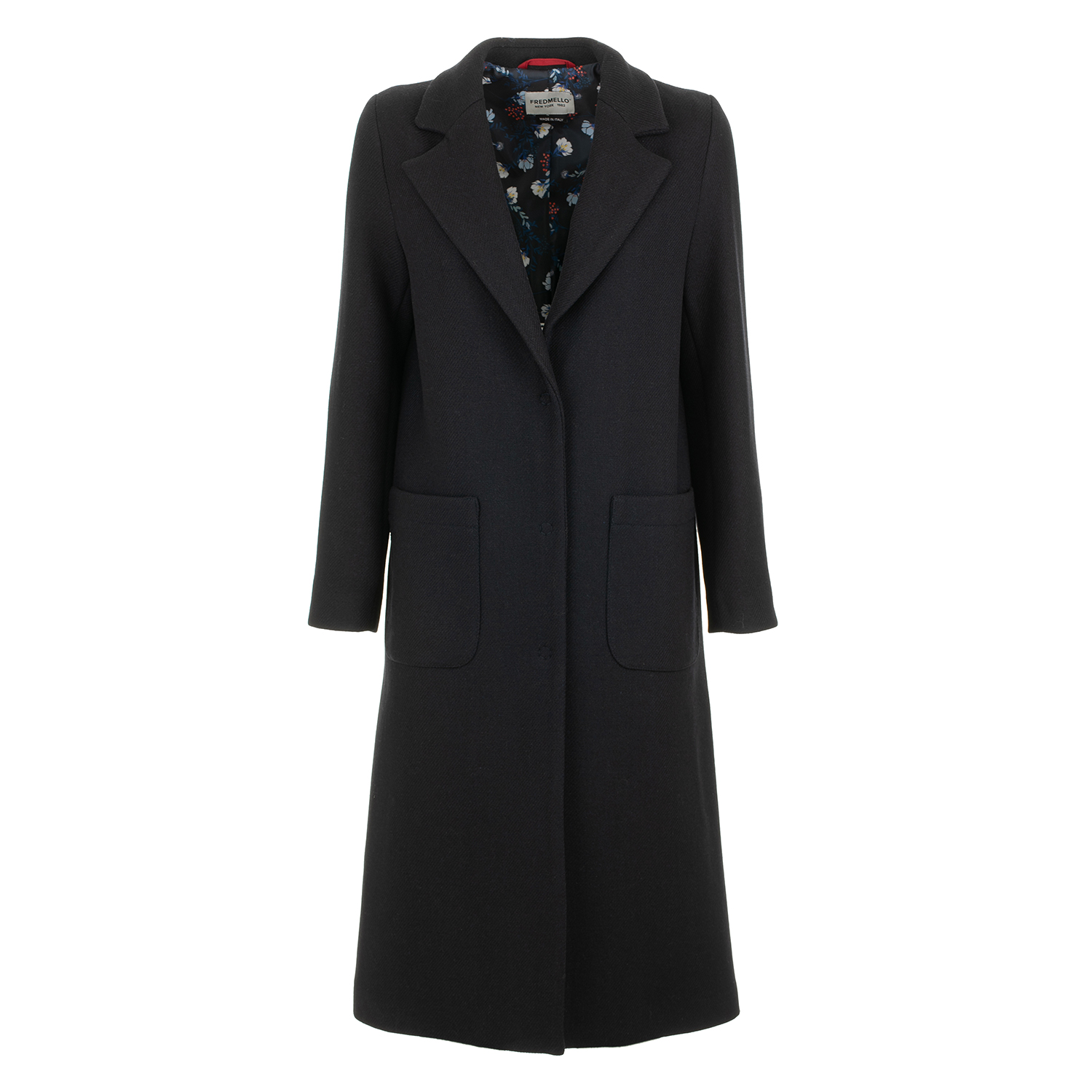 Cappotto in panno diagonale