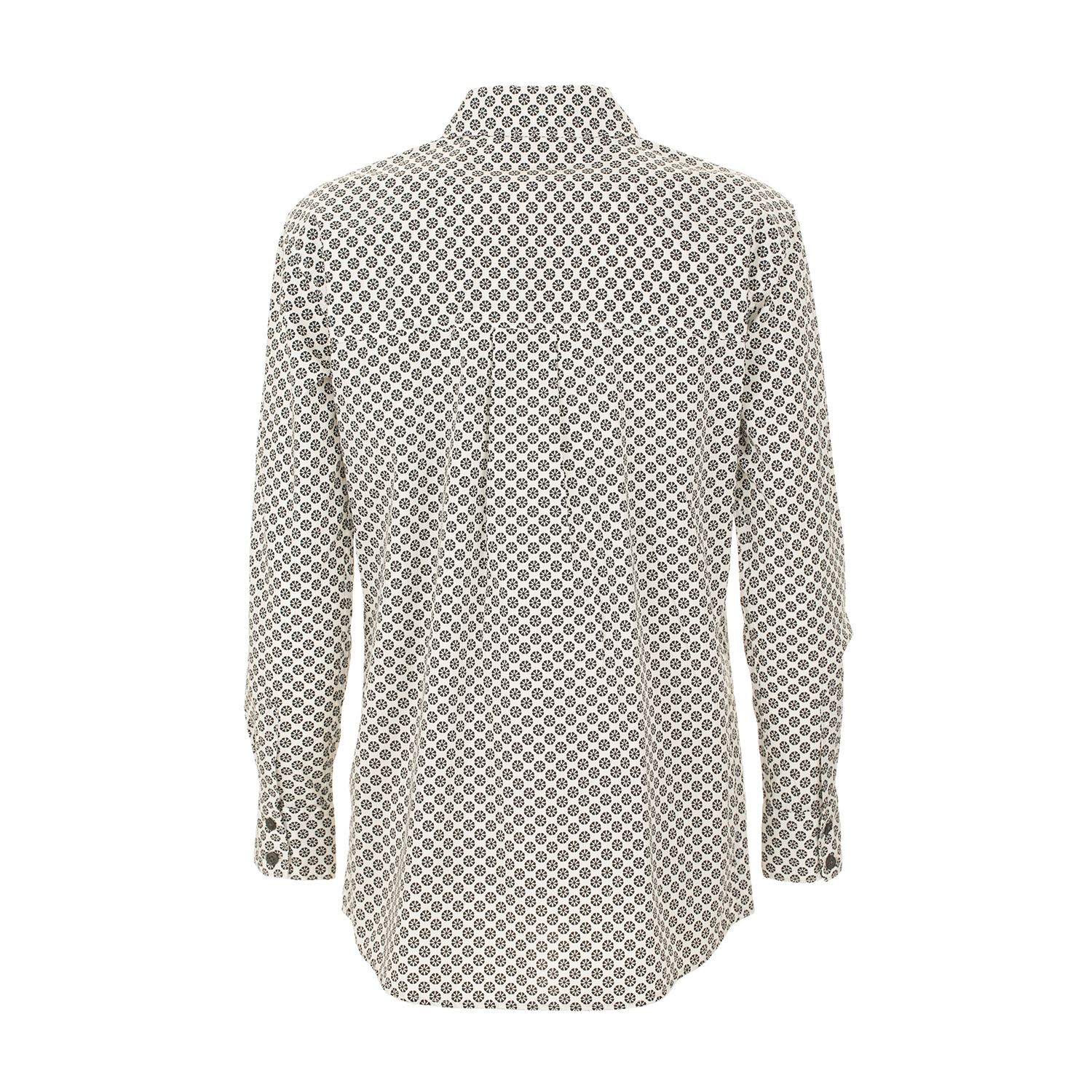 Camicia in popeline con motivo stampato all over