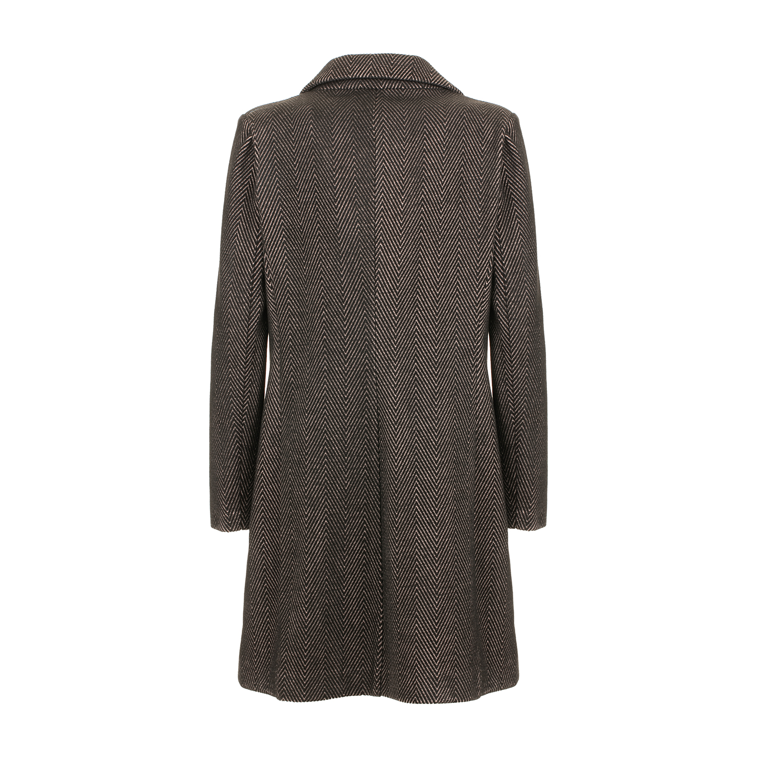 Cappotto foderato in tessuto spigato