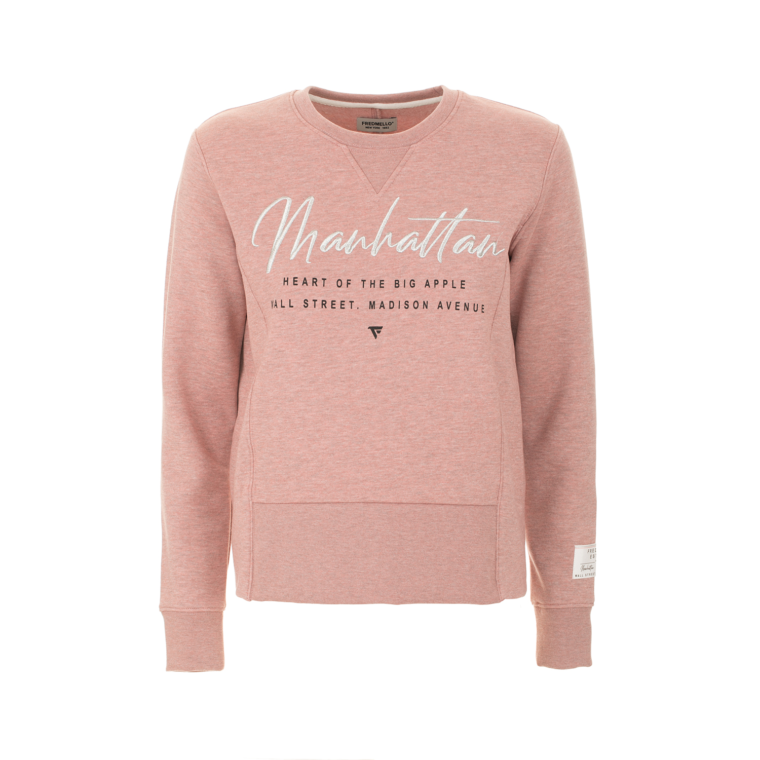 Felpa melange girocollo