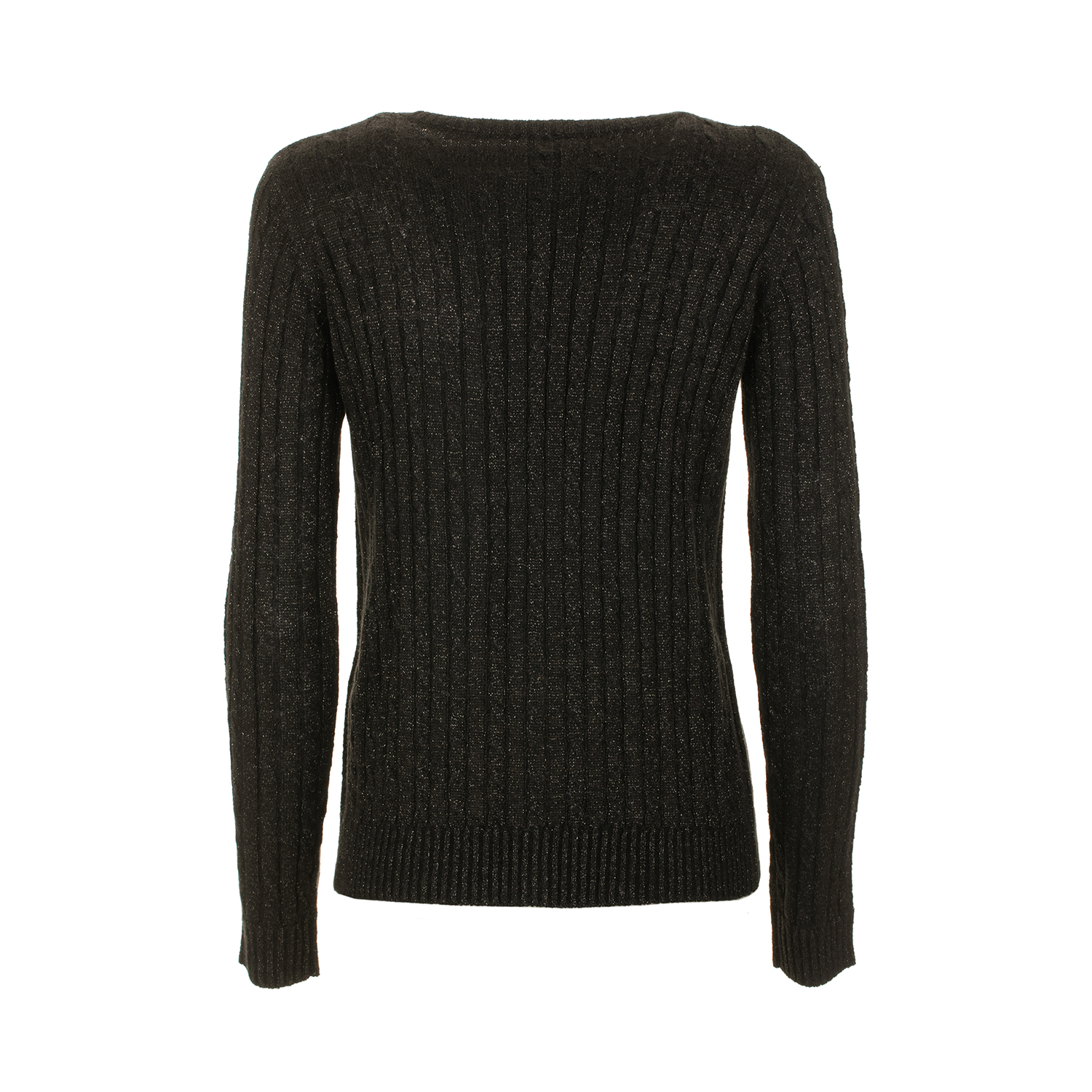 Cardigan girocollo a maniche lunghe