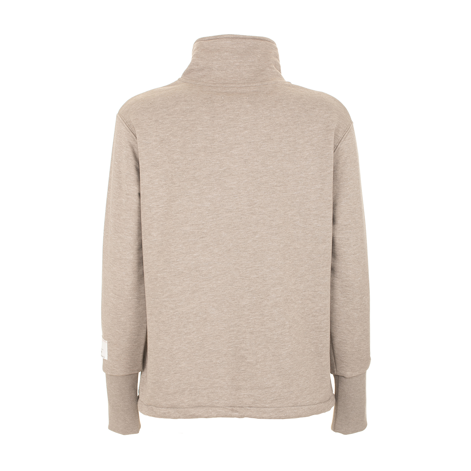 Felpa melange mezza zip