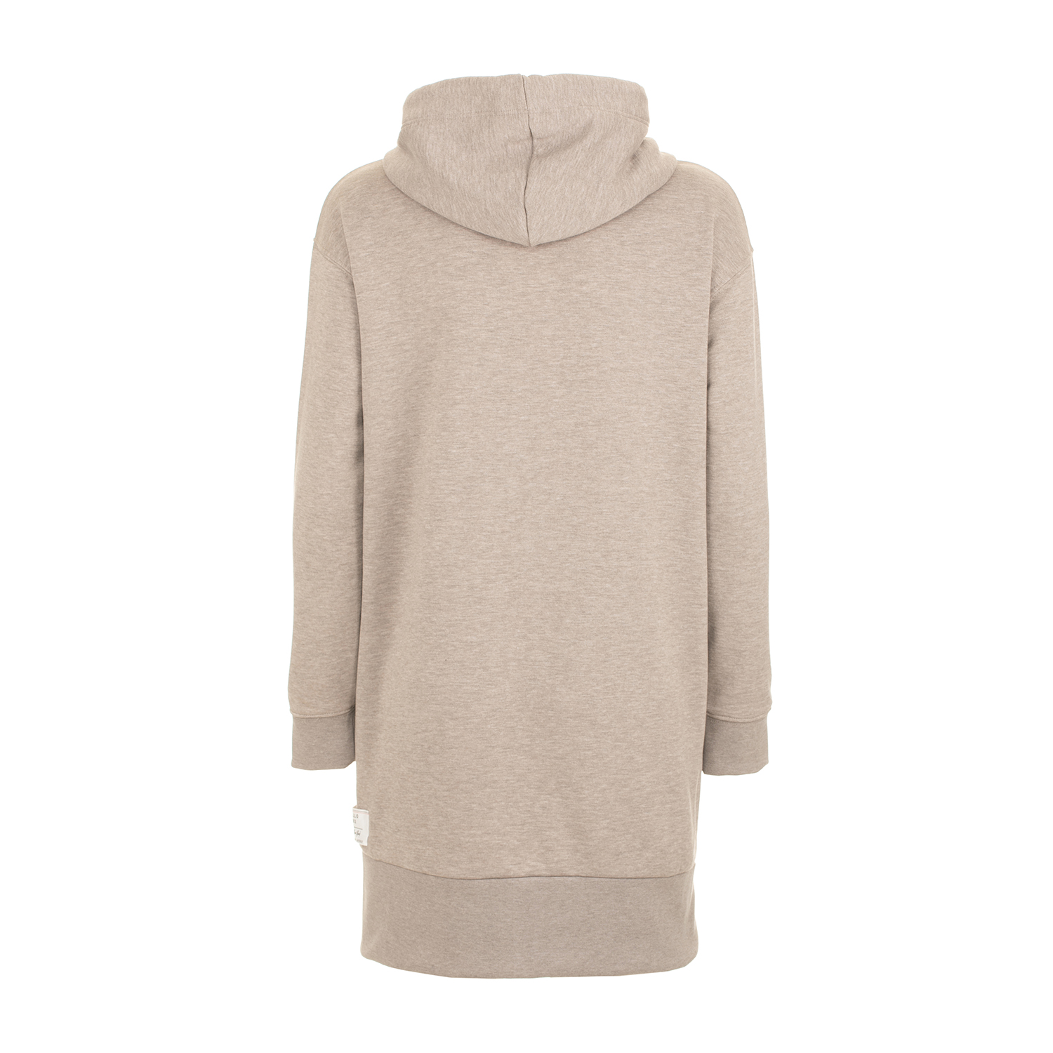 Maxi felpa melange full zip con cappuccio
