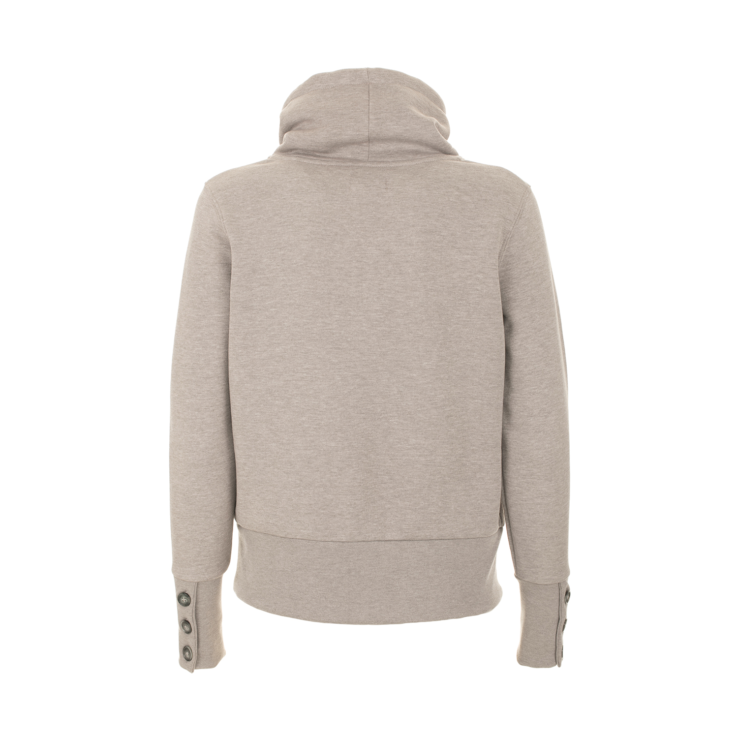 Felpa melange con collo alto