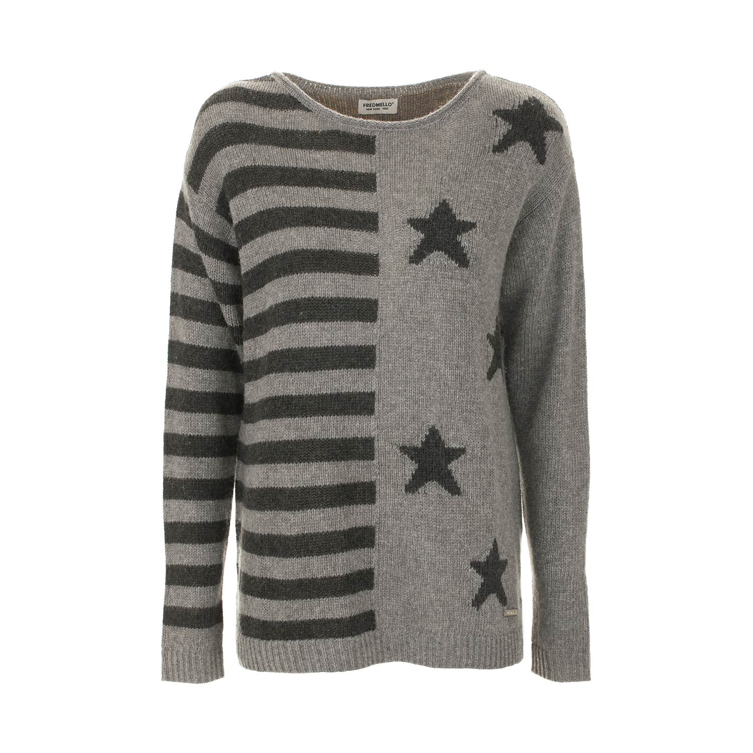 Maglia girocollo a maniche lunghe