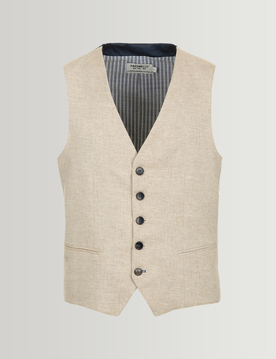 Pashmina color block con frange