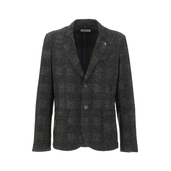 Giacca monopetto sfoderata in fantasia principe di Galles