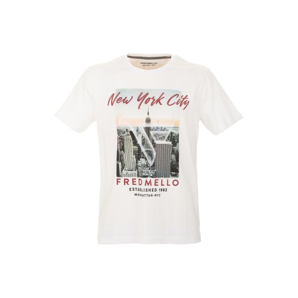 T-shirt girocollo a maniche corte