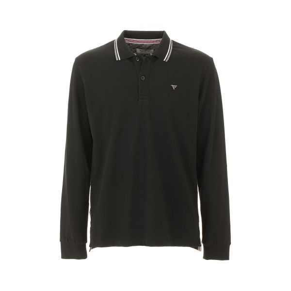 Polo in piquet stretch a manica lunga