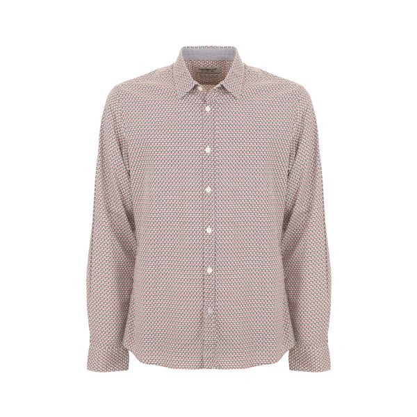 Camicia in popeline con Logo stampato all over