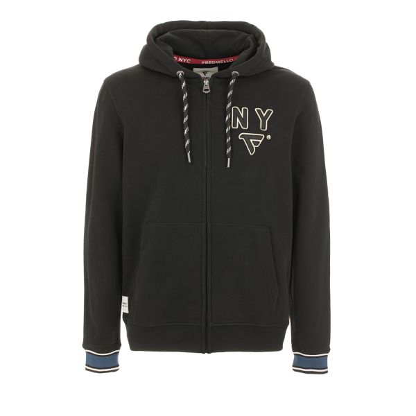 Felpa full zip con cappuccio