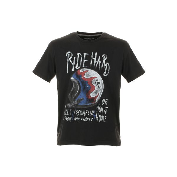 T-shirt girocollo a maniche corte