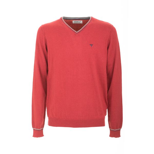 Maglia scollo a V a maniche lunghe