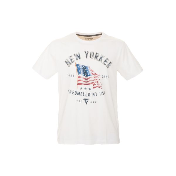 T-shirt girocollo a maniche corte