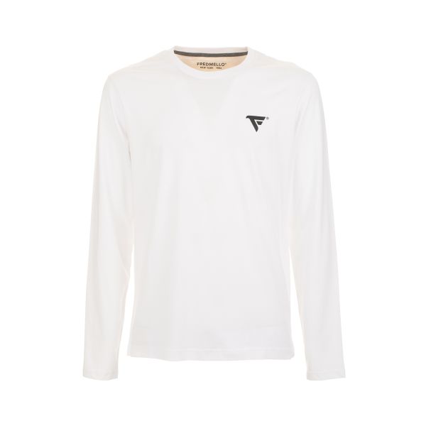 T-shirt girocollo a maniche lunghe