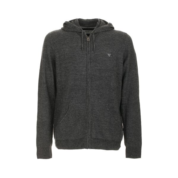 Maglia full zip a maniche lunghe con cappuccio