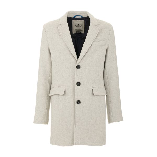 Cappotto in panno diagonale