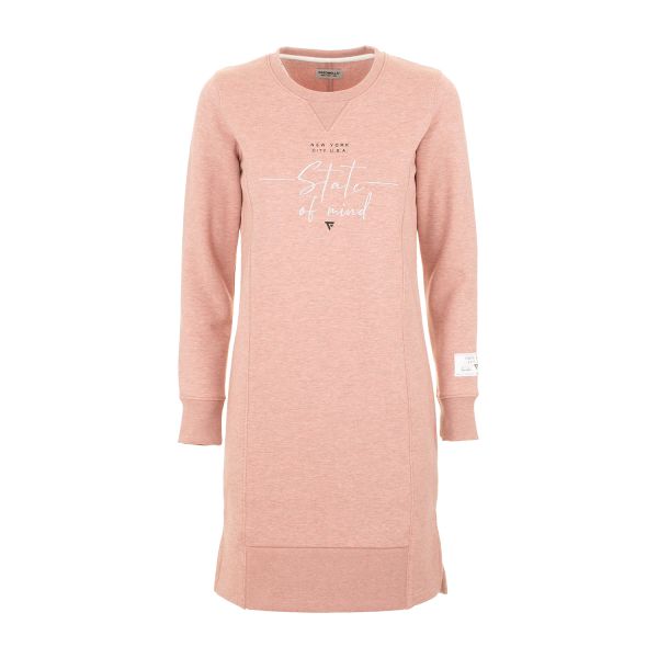 Abito girocollo in felpa melange