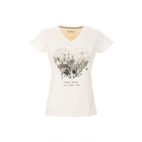 T-shirt scollo V manica corta