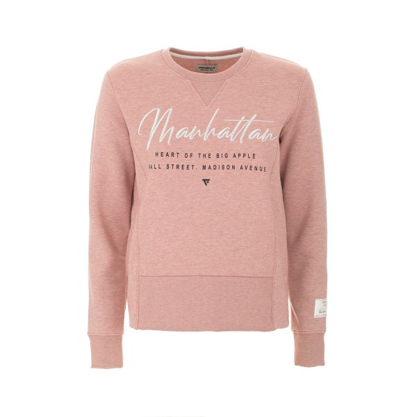 Felpa melange girocollo