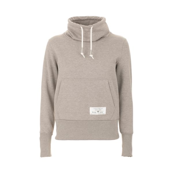 Felpa melange con collo alto