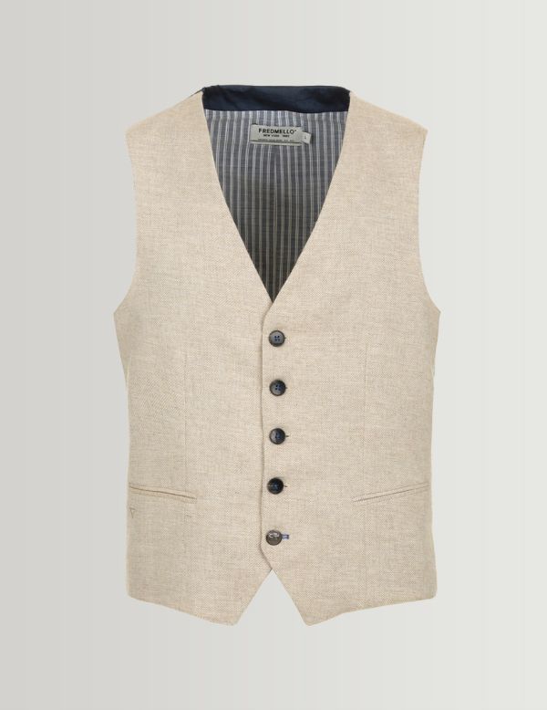 Pashmina color block con frange